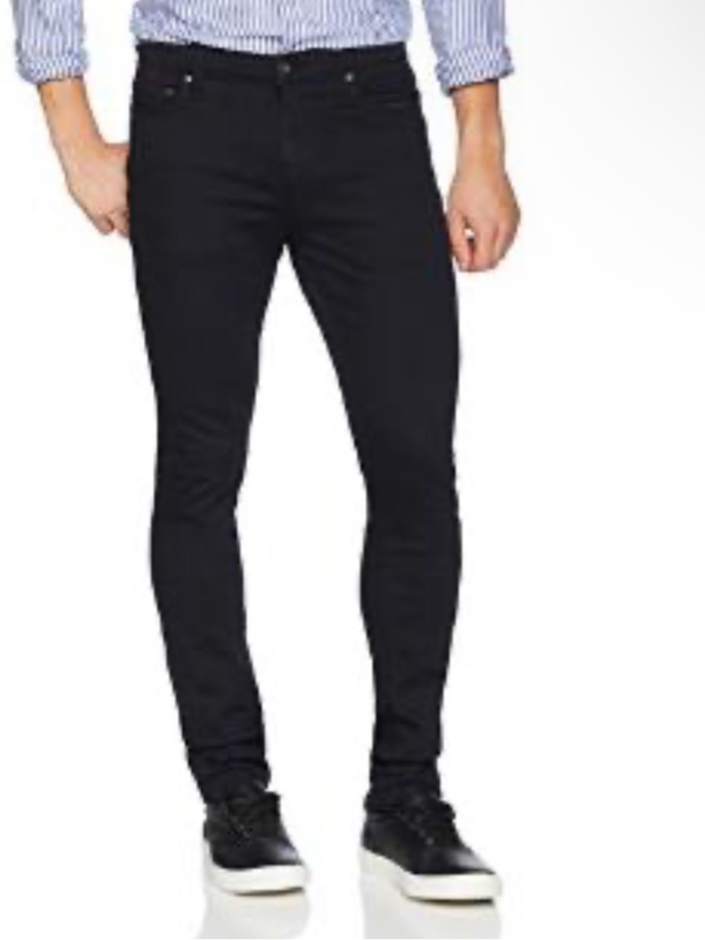 Goodthreads Men’s Skinny Fit Black Stretch Denim Jeans Size 32 x 28 NWT
